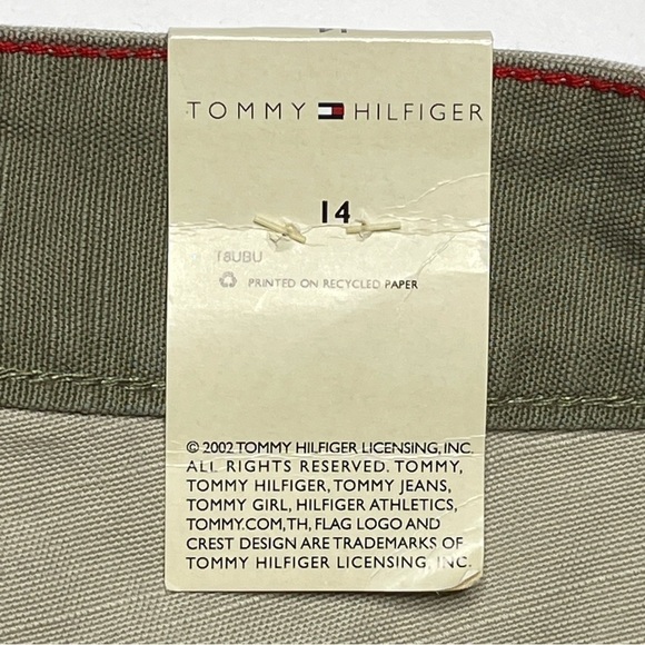 NEW Tommy Hilfiger Womens 14 Khaki Tan Cotton Canvas Shorts Large Front Pockets - Picture 12 of 12